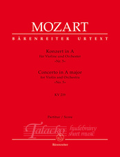 Concerto for Violin and Orchestra no. 5 A major K. 219, VP
